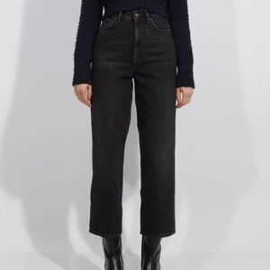 Acne Studios 1993 High-Rise Straight-Leg Retro Denim Jeans Sz 27 Vintage Black